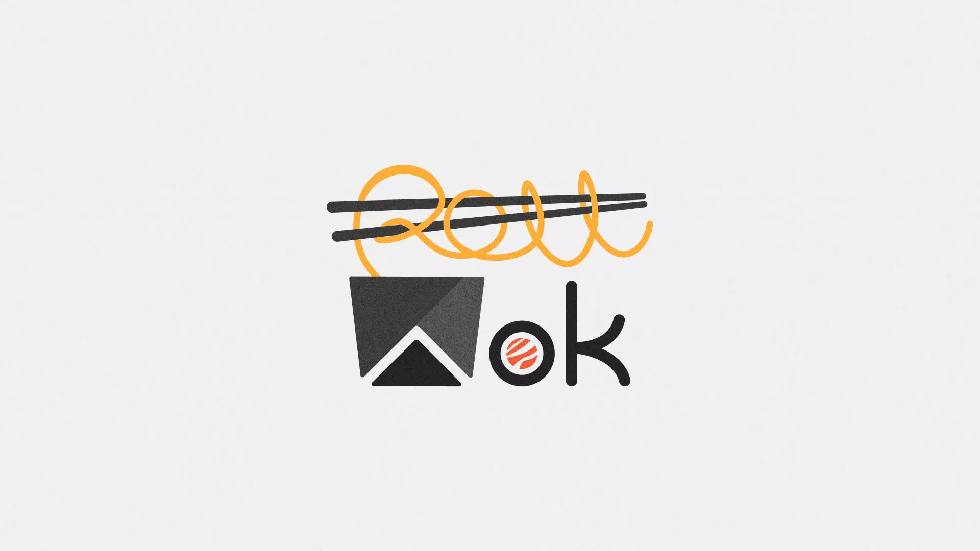 Разработка логотипа суши-бара «Roll Wok Club» в Зеленограде