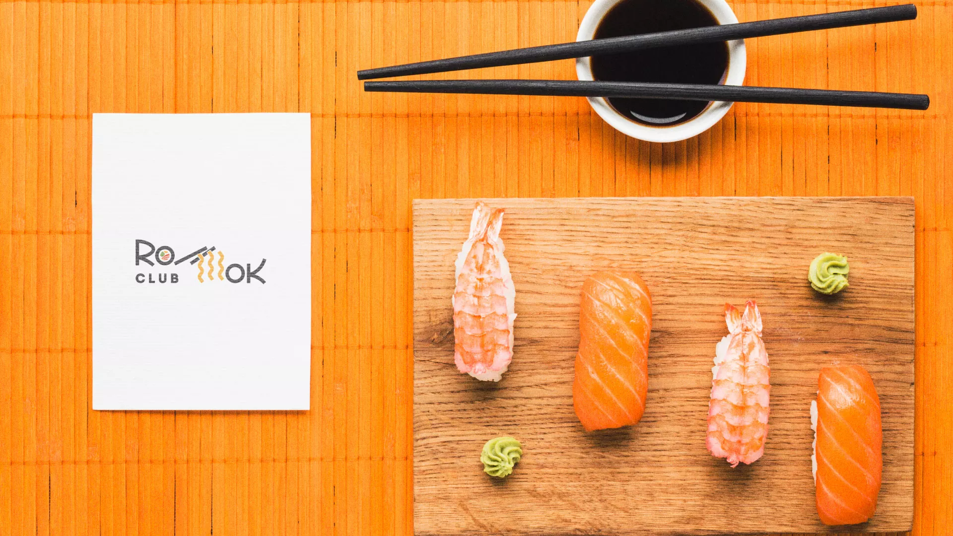 Создание логотипа суши-бара «Roll Wok Club» в Зеленограде