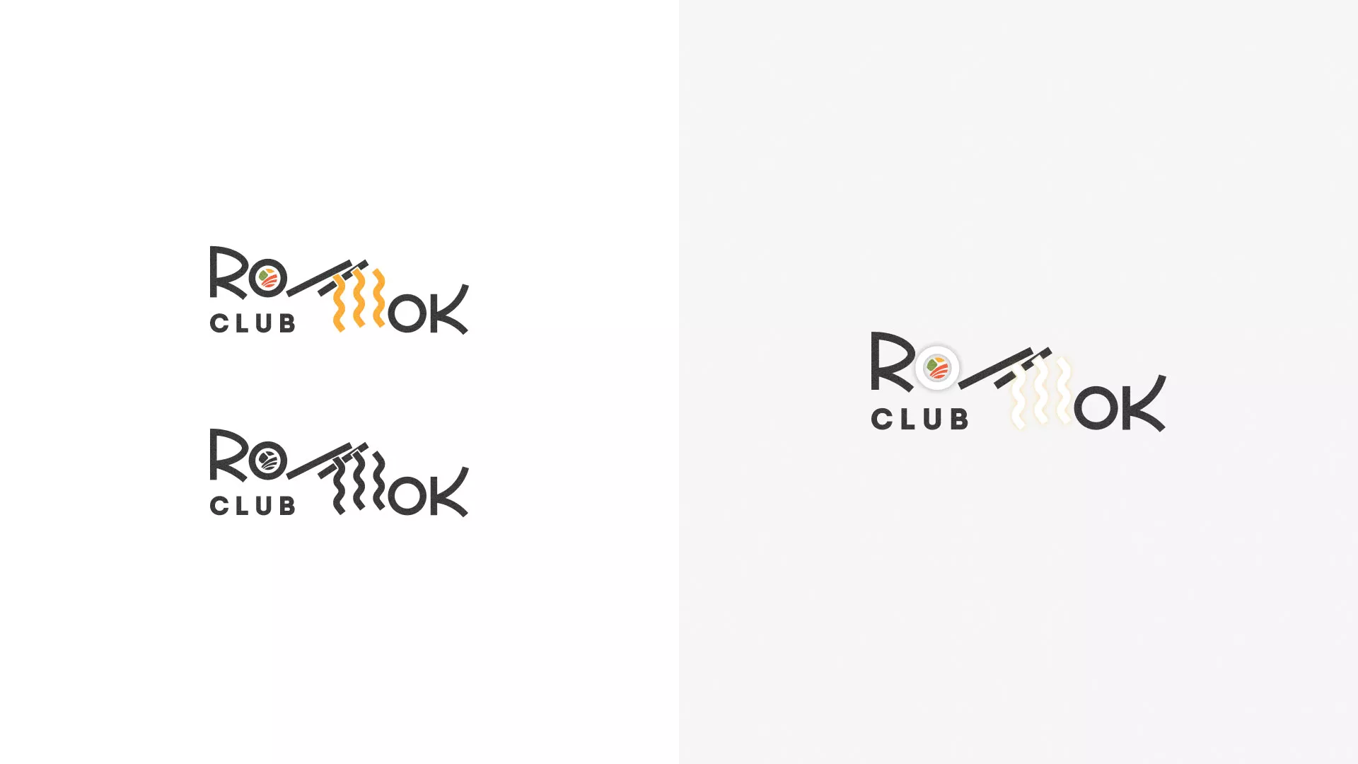 Создание логотипа суши-бара «Roll Wok Club» в Зеленограде