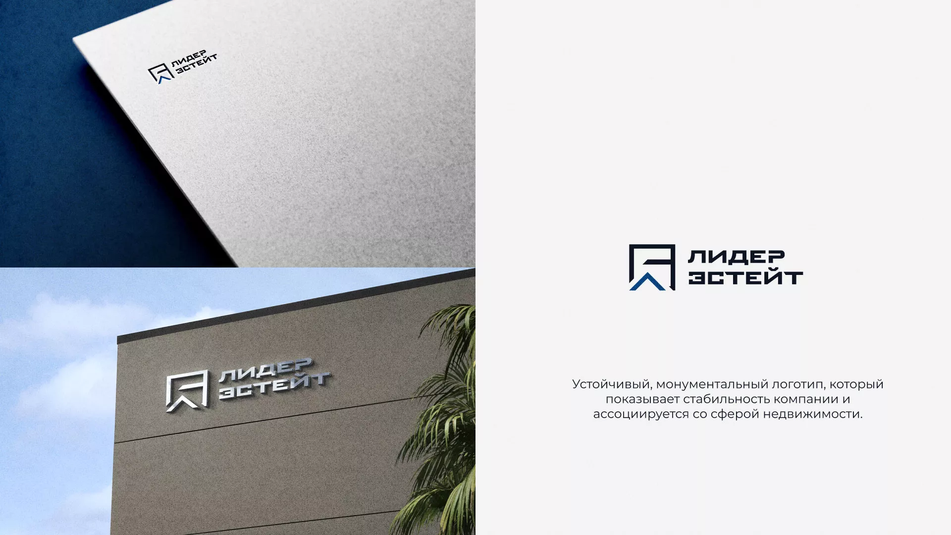 Разработка логотипа агентства недвижимости «Лидер Эстейт» в Зеленограде